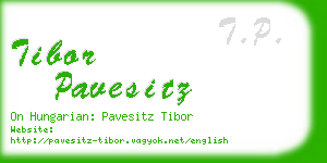 tibor pavesitz business card